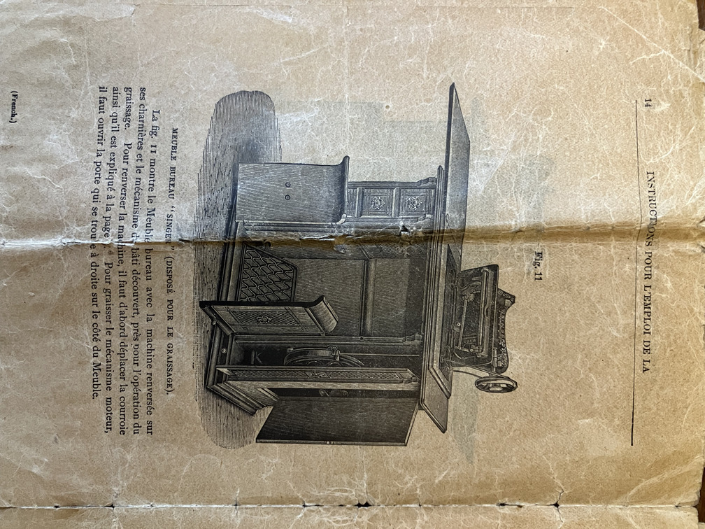Cabinet with machine lowered
